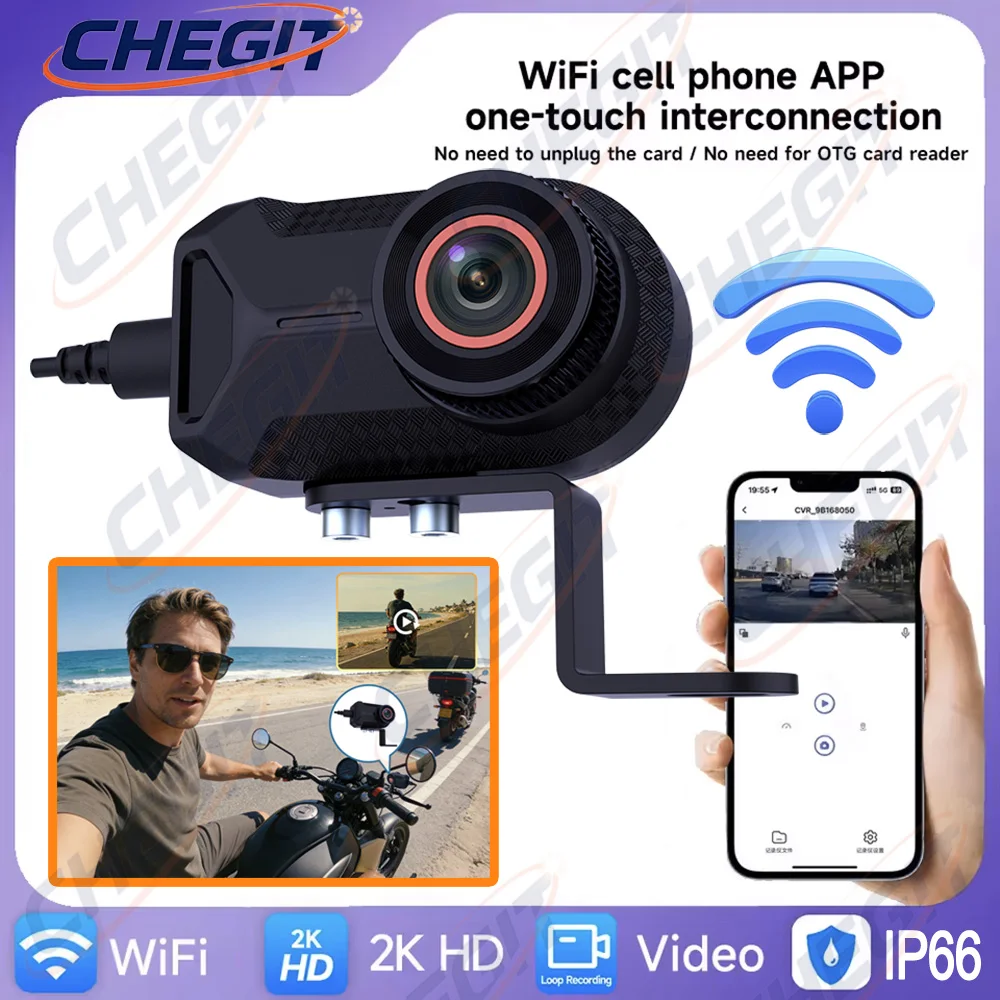 Cycling Loop - Novo 2k hd motocicleta dvr wifi