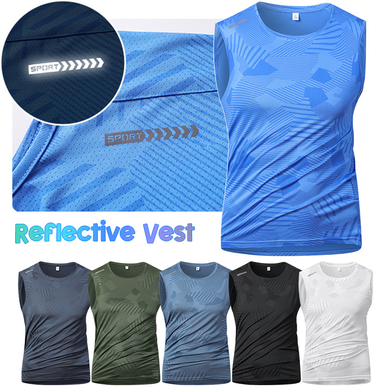 Reflective Vest Cycling - Colete Refletivo Masculino para Corrida, Verão,