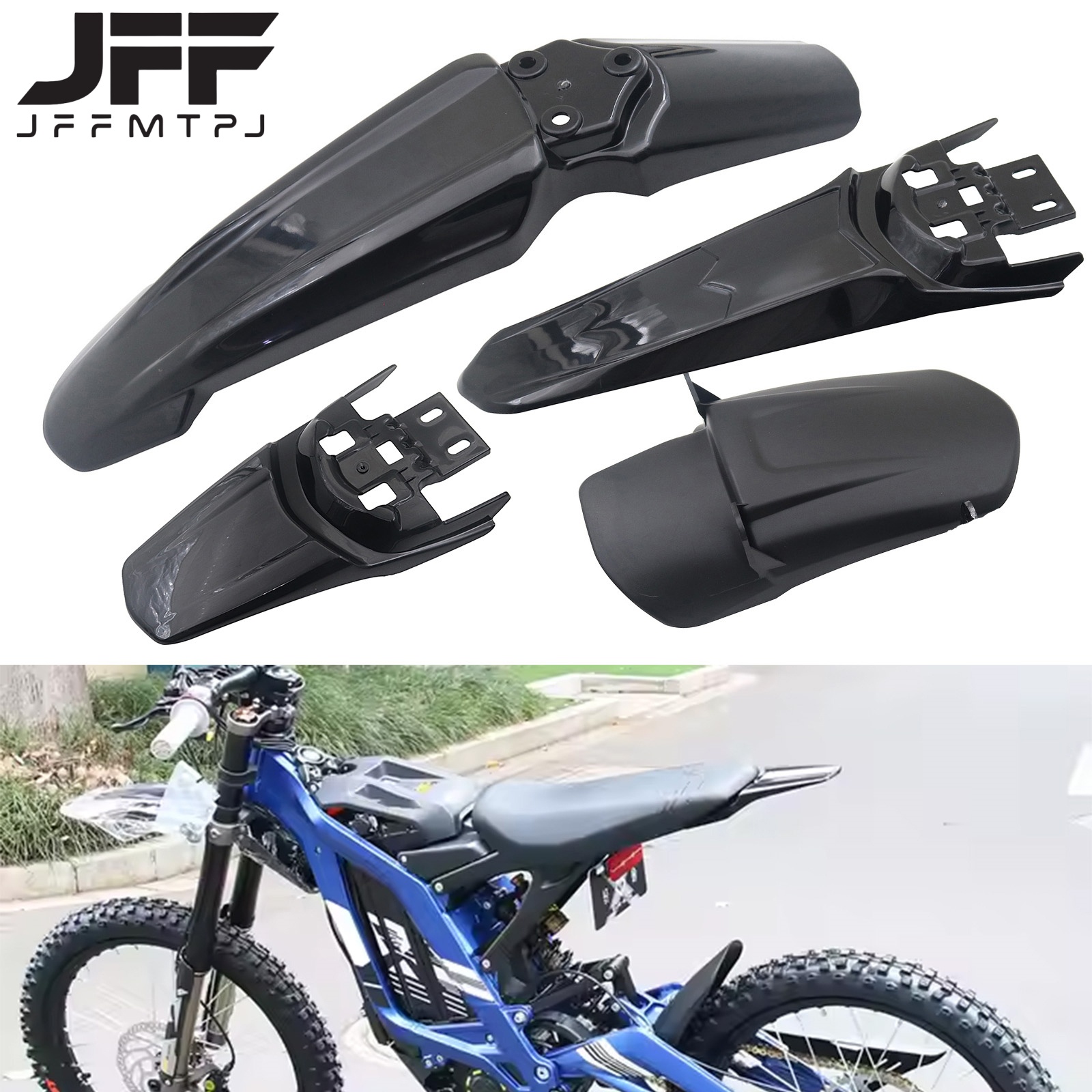 Bike Light Front Rear - Para-lamas dianteiro e traseiro para motocicleta,