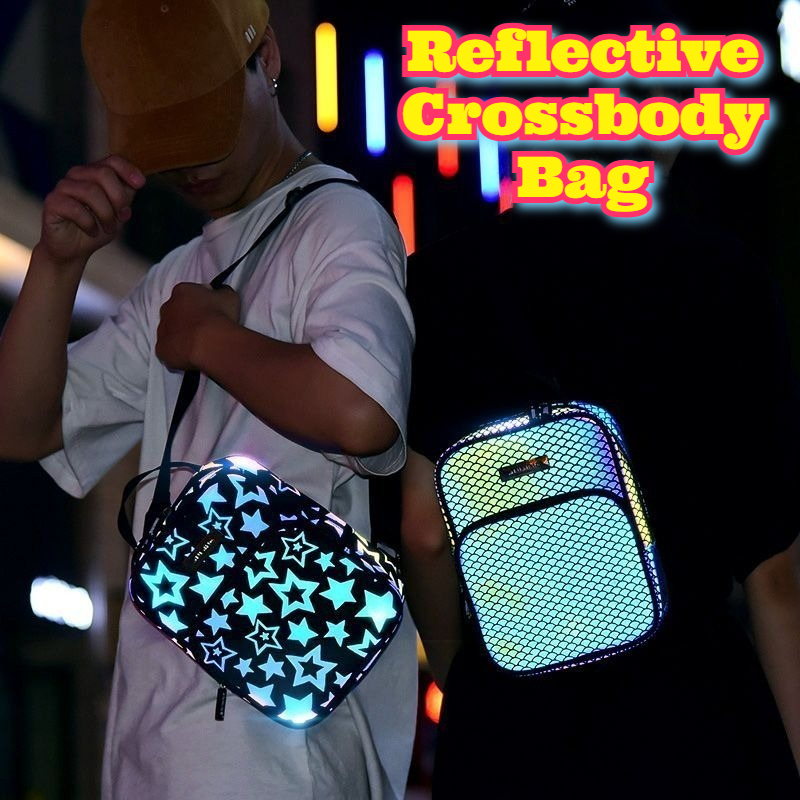 Cycling Commuter Bag - Bolsa crossbody reflexiva multiuso esportes estilingue