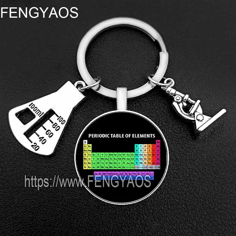 Chain Lock Combination - Tabela periódica de elementos Keychain, porta-chaves