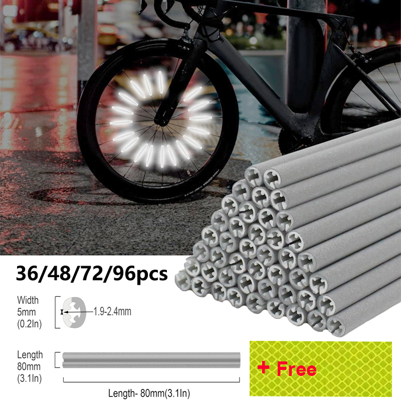 Spoke Reflector Set - 36/48/72/96 peças 8cm refletores de raio