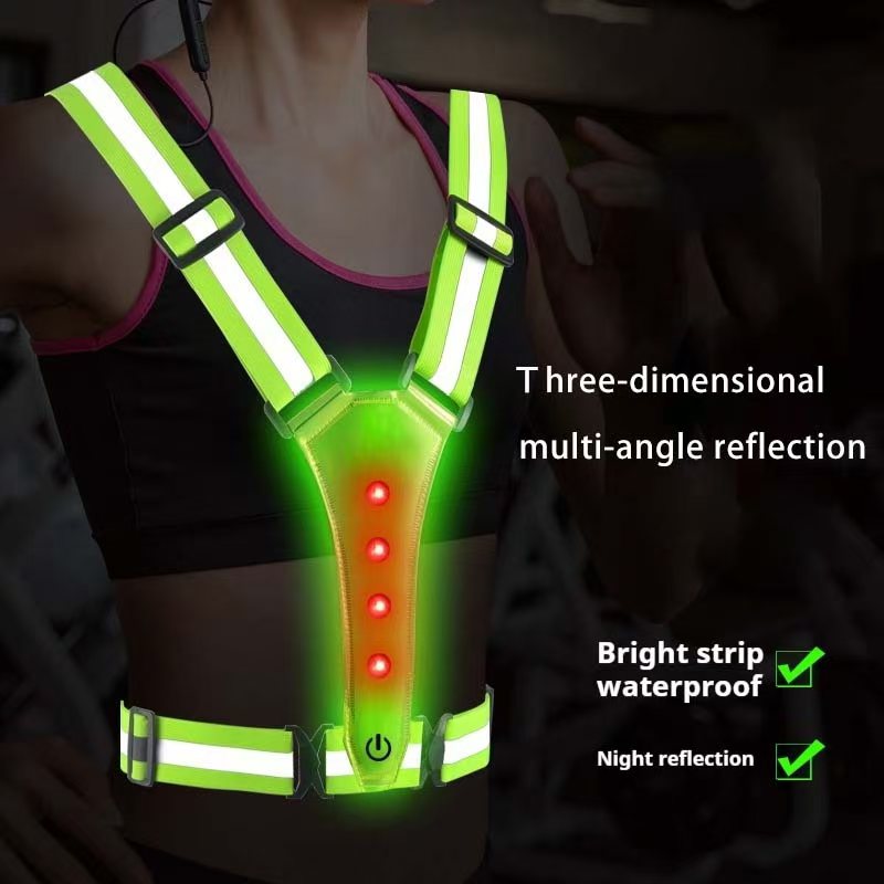 Reflective Vest Cycling - Led correndo colete reflexivo brilhante refletor