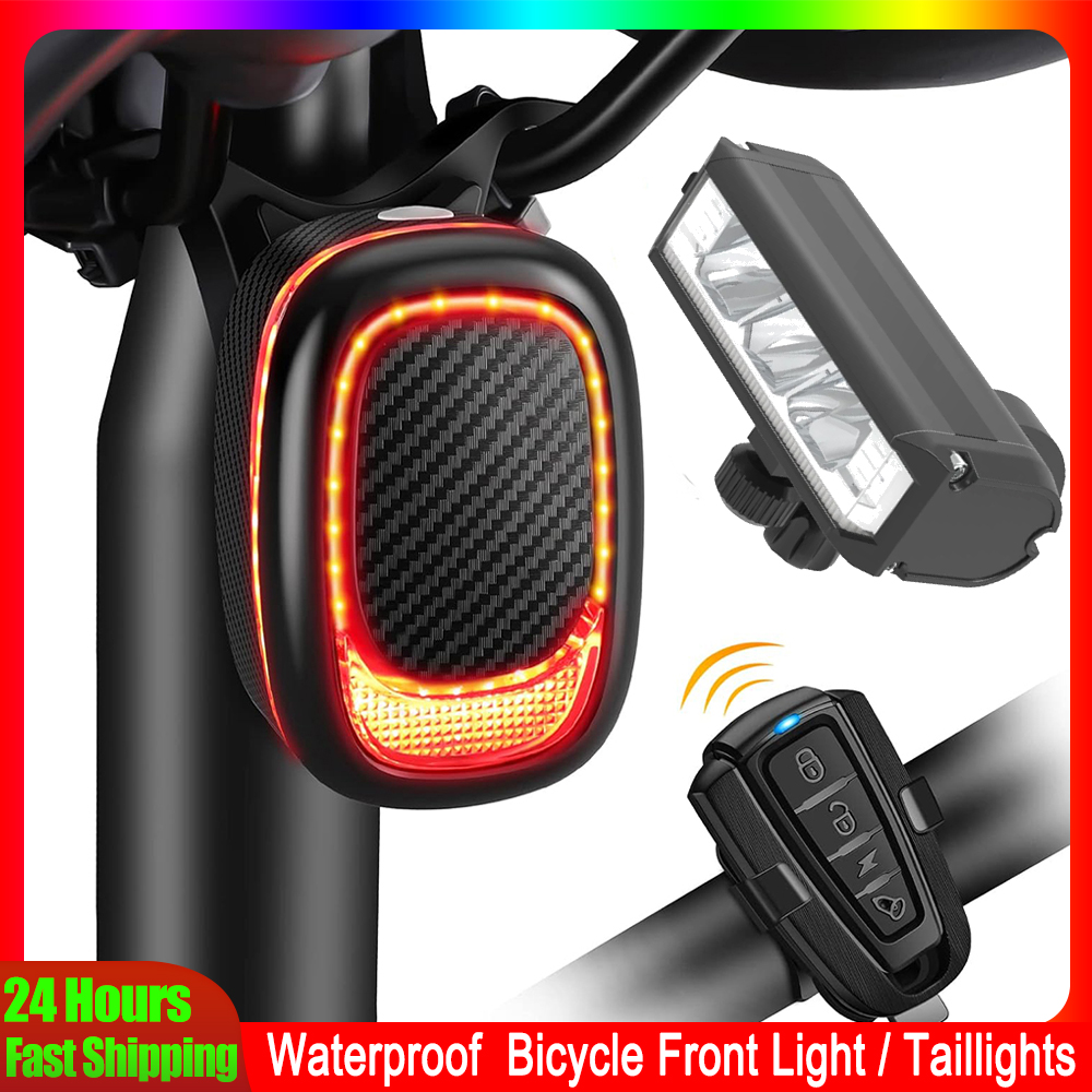 Bike Light Front Rear - Elecpow A6Pro bicicleta lanterna traseira, alarme