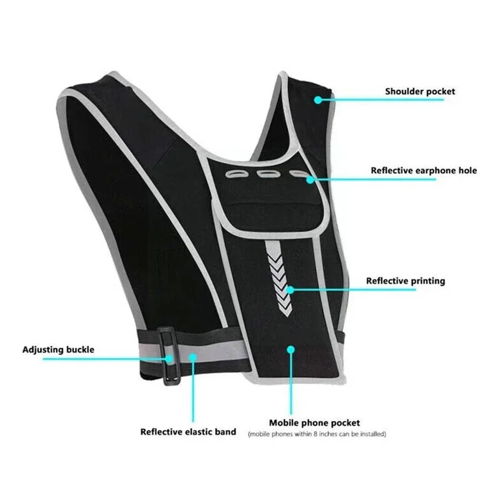 1 pçs colete de corrida reflex - Reflective Vest Cycling avaliação e preço