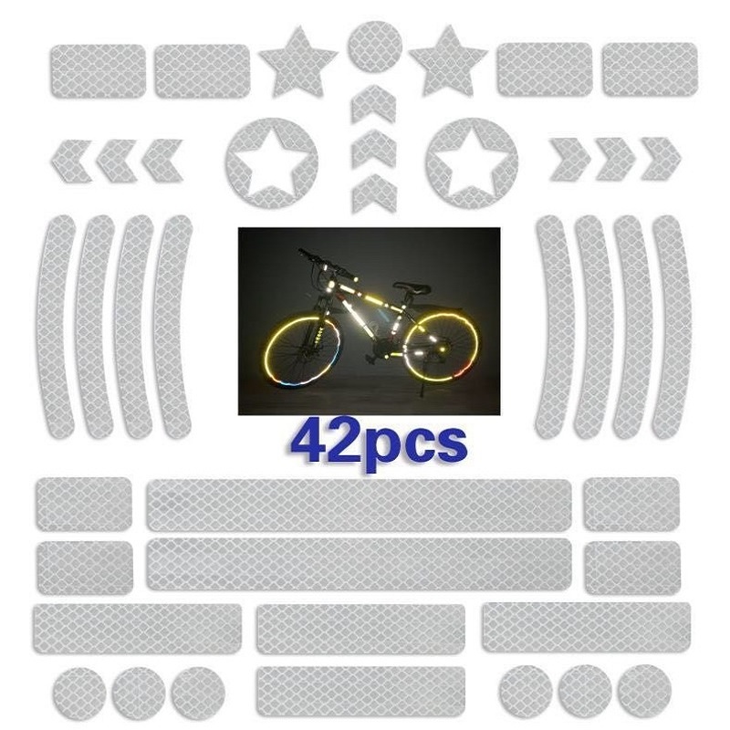 42 pçs/set auto-adesivo adesiv - Spoke Reflector Set avaliação e preço