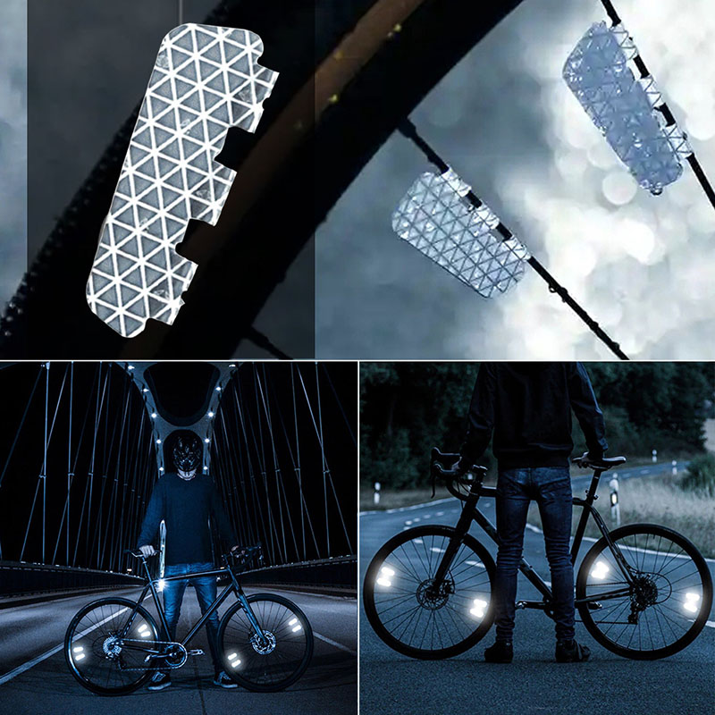 4 pçs/set bicicleta adesivo re - Spoke Reflector Set avaliação e preço