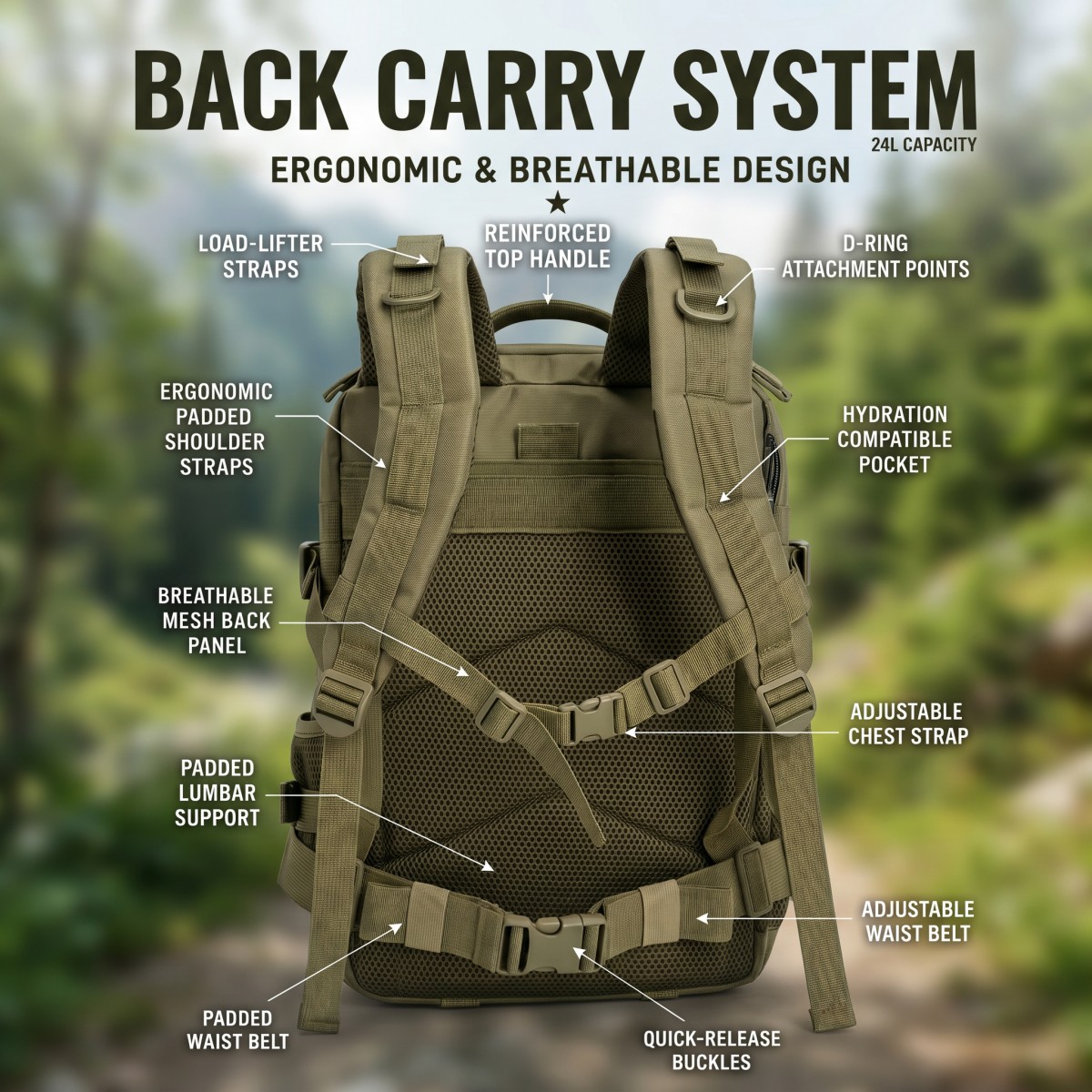 Mochila Tática Molle 24L para  - Cycling Commute Distance avaliação e preço