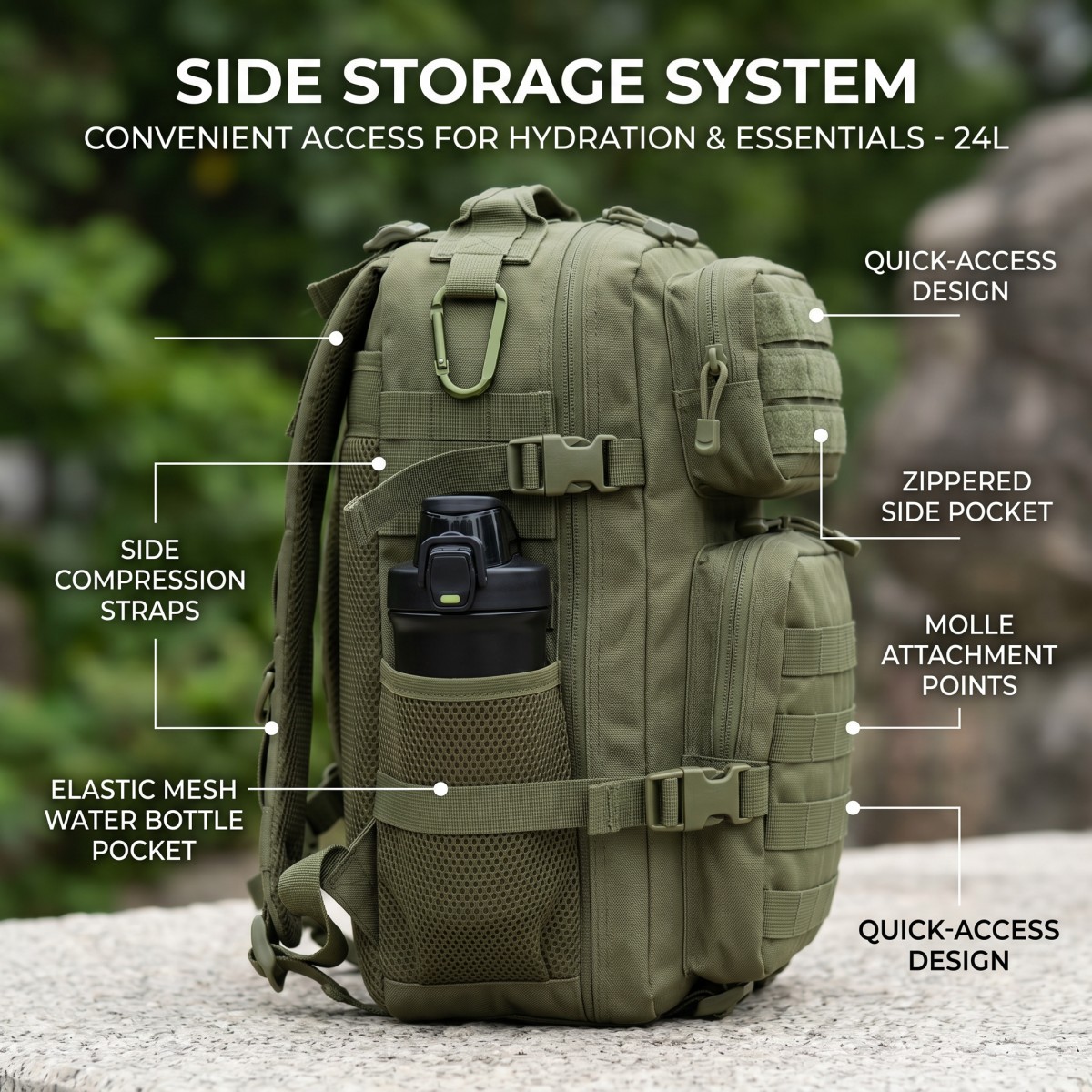 Mochila Tática Molle 24L para  - Cycling Commute Distance avaliação e preço