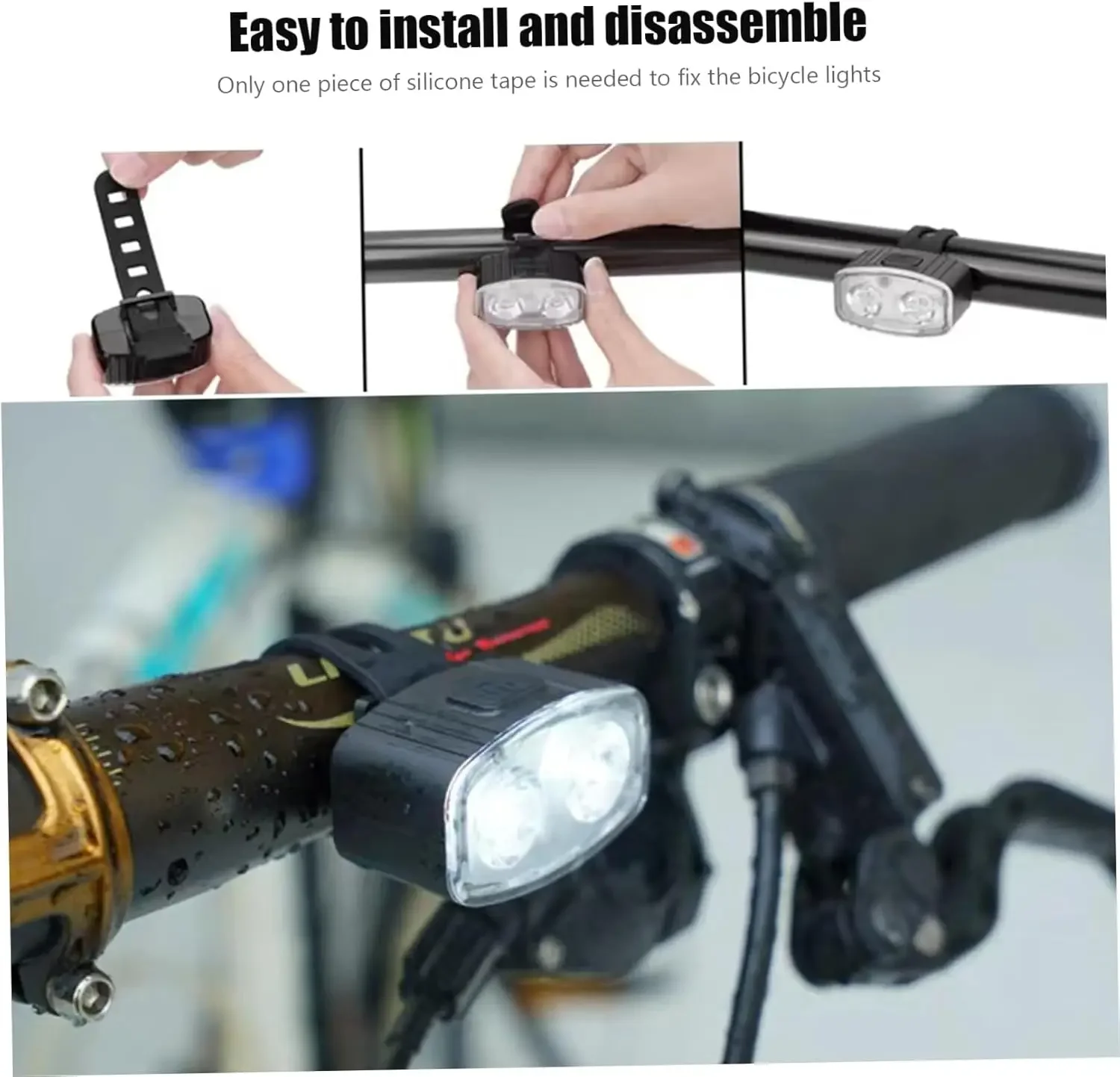 Impermeável bicicleta frontal  - Bike Light Front Rear avaliação e preço