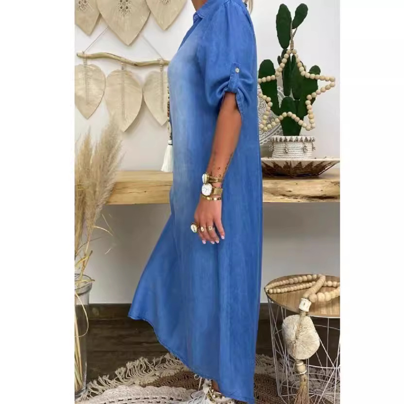 Vestido Jeans Feminino Solto L - Cycling Commute Outfit avaliação e preço