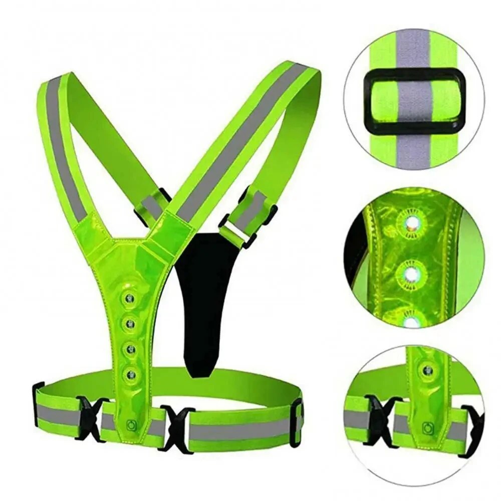 Led correndo colete reflexivo  - Reflective Vest Cycling avaliação e preço