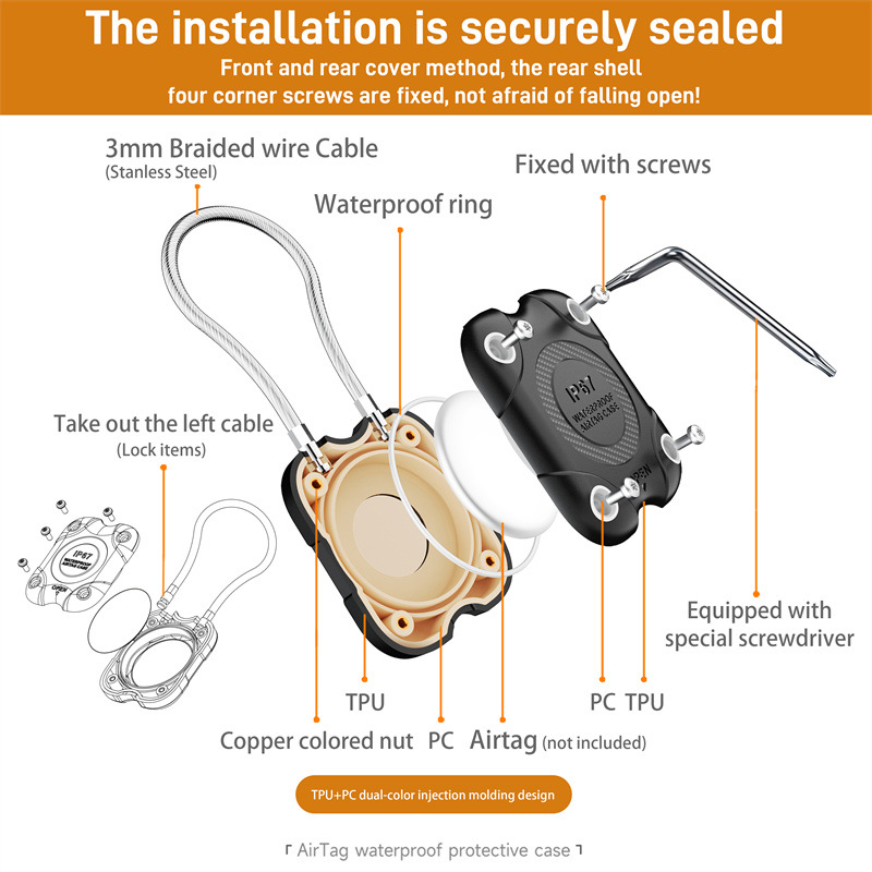 Suporte para Airtag com Cabo d - Chain Lock Combination avaliação e preço